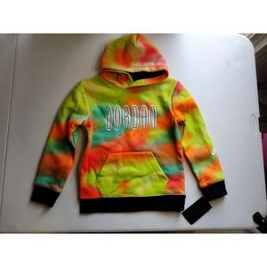 Nike Jordan Boys Tie Dye Hoodie Sweatshirt Jumpman Bright Colors Size 7